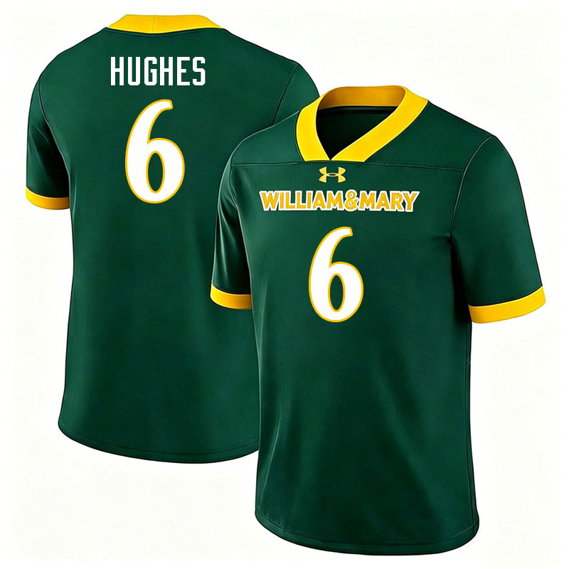 William & Mary Tribe #6 Tyler Hughes College Football Jerseys,Uniforms-Green